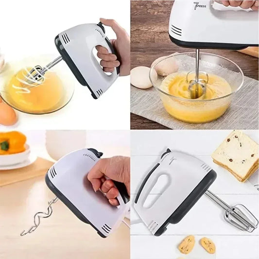 7-Speed Mini Electric Handheld Mixer – Multifunctional Blender & Egg Beater for Baking, Cream & Dough