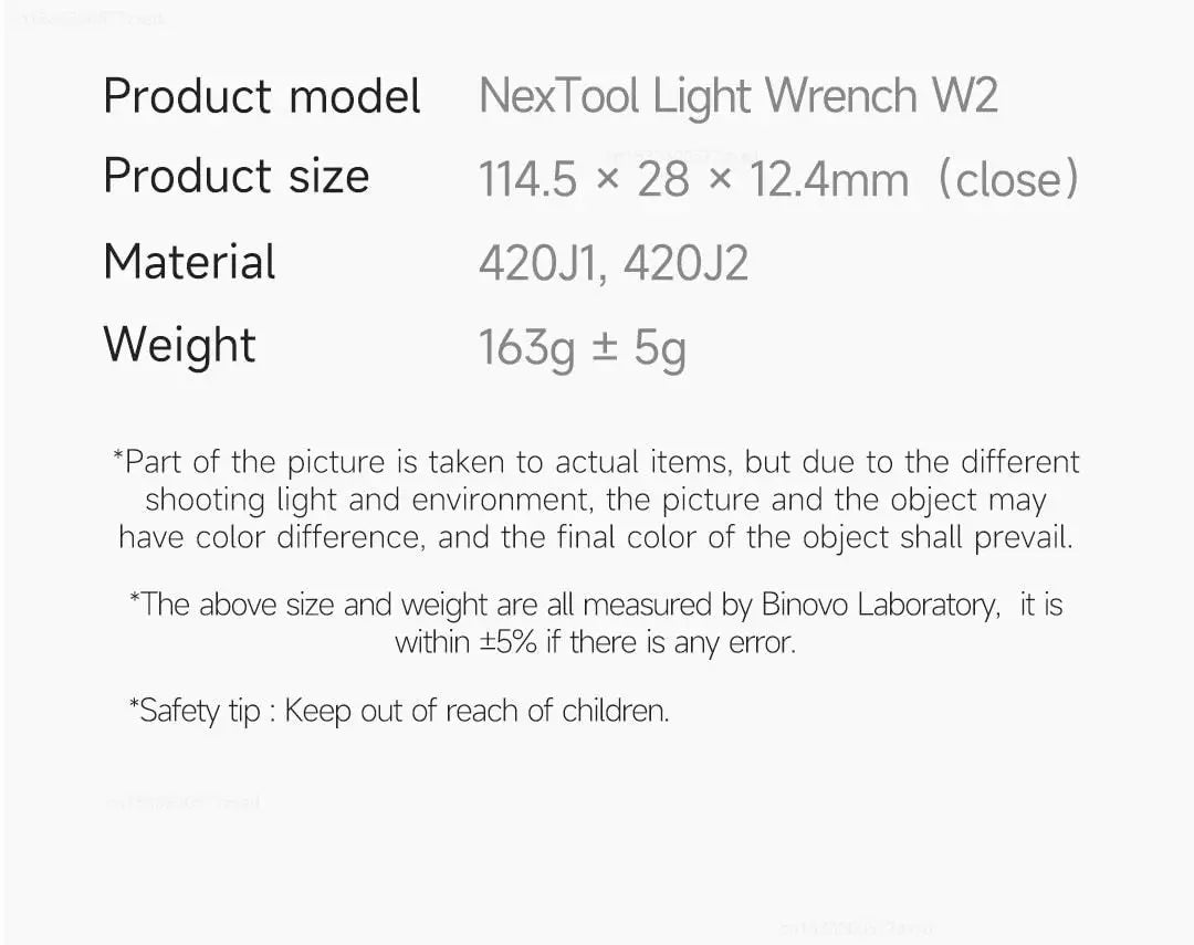 NexTool Light Wrench W2 Multitool – Folding Pliers, Large Spanner, Screwdriver & Portable EDC Home Repair Tool