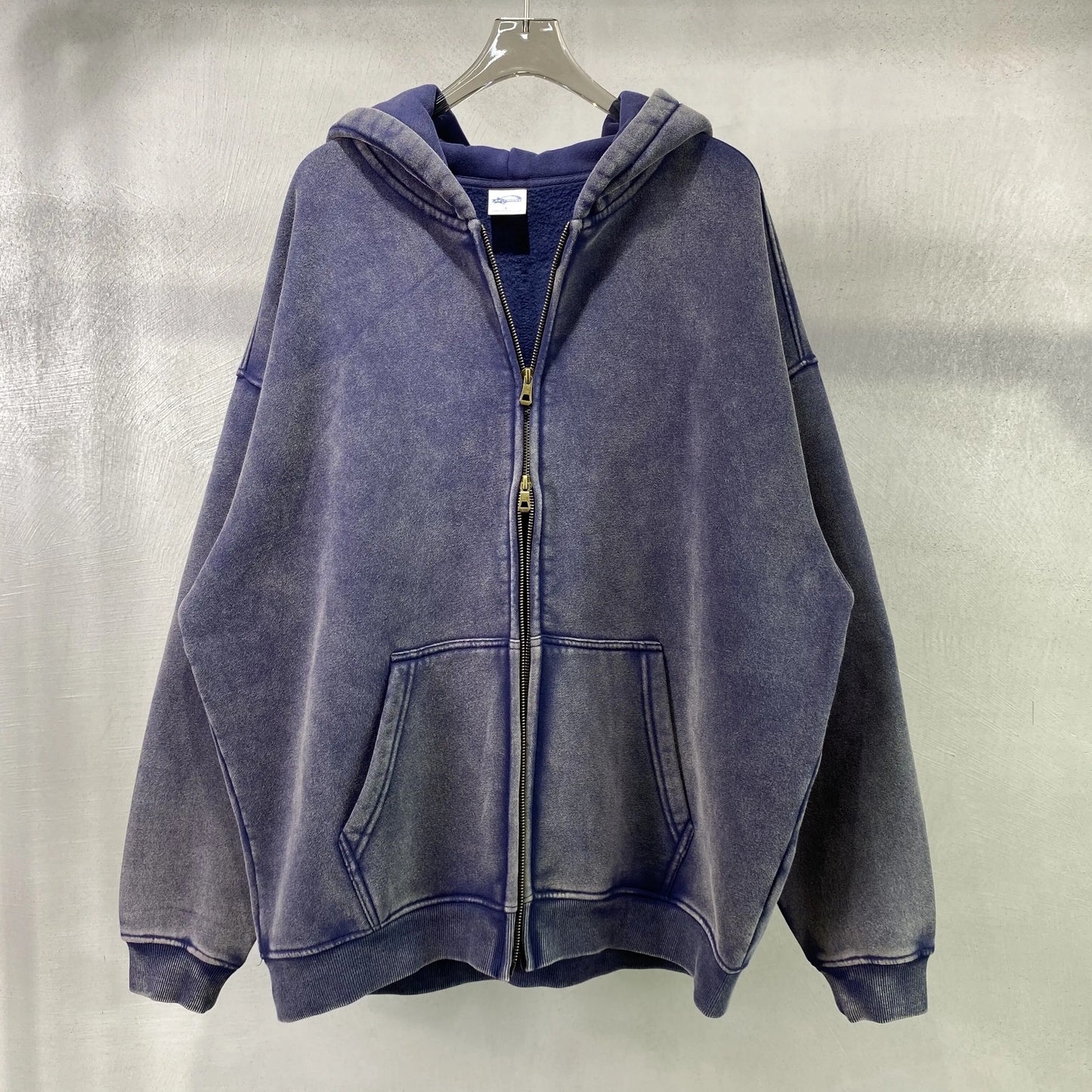 Batik Fleece Zipper Hoodie – Warm Ethnic Style Zip-Up Sweatshirt