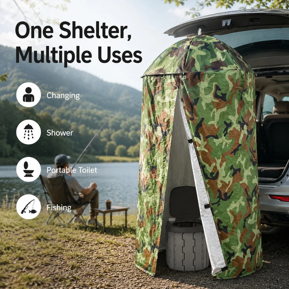 Portable Pop-Up Privacy Shelter - Hanging Changing & Shower Tent for Camping, Car Tailgate & Outdoor Use