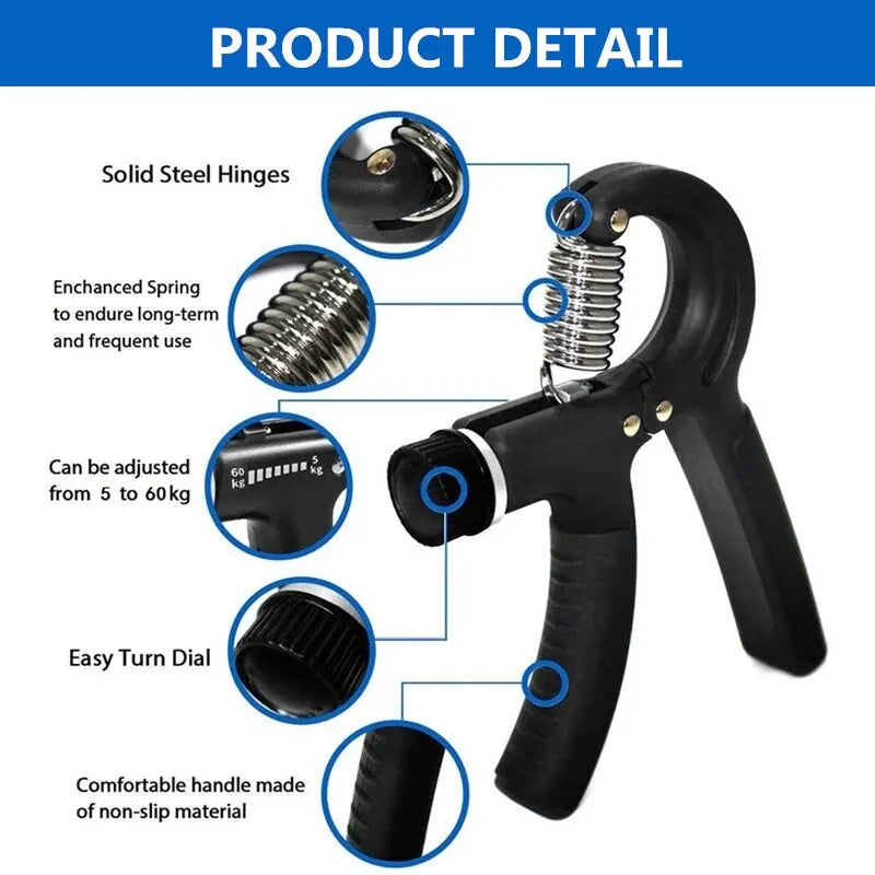 Professional R-Shaped Spring Grip - Wrist Strength and Arm Muscle Training Equipment for Finger Rehabilitation and Exercise Fitness - Improve Your Strength Today!