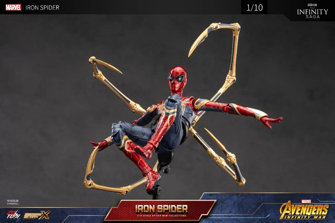 ZD Toys Spider-Man No Way Home 1/10 Action Figure – Peter Parker Gold Black Red Marvel Legends Collectible Toy