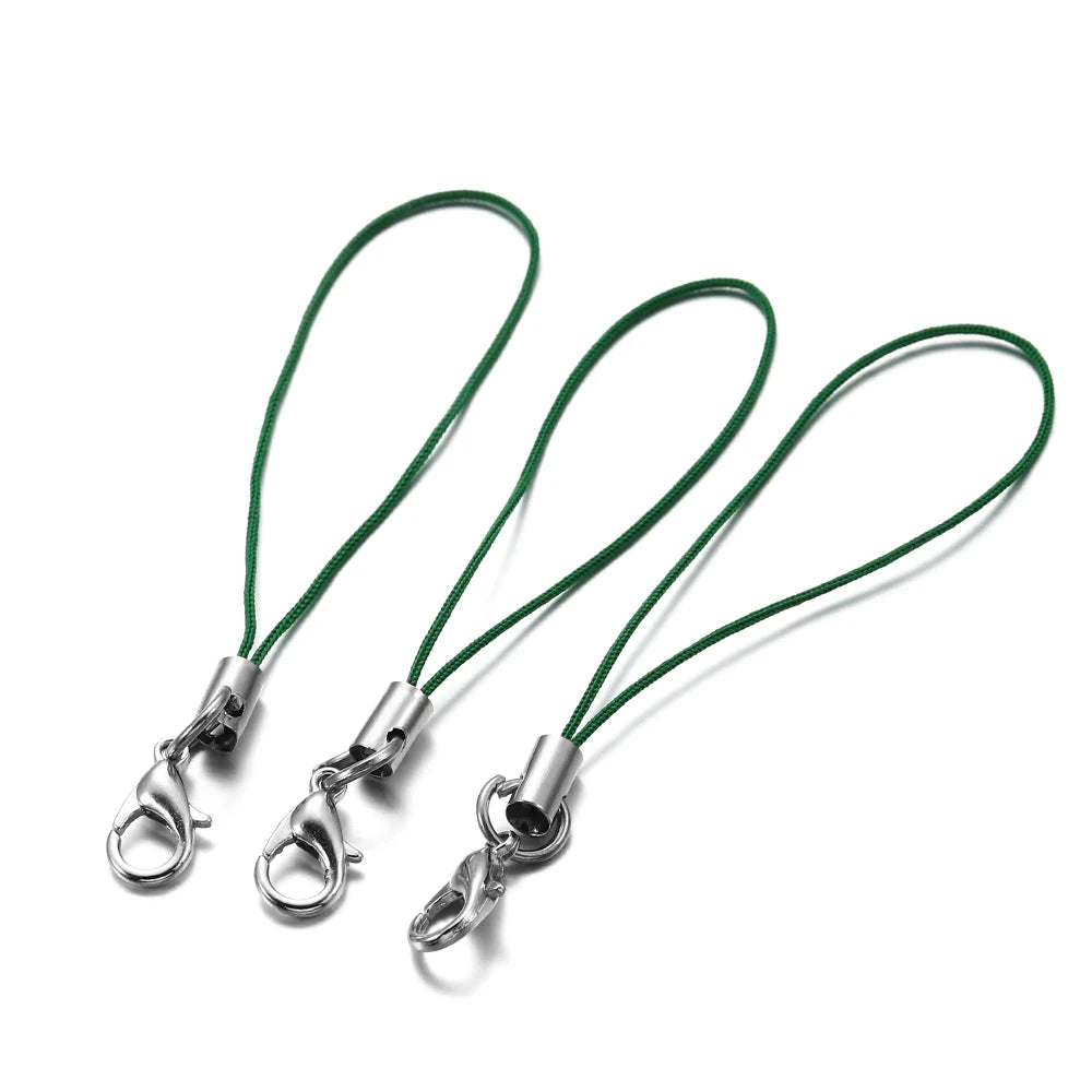 20/50/100PCS Lanyard Strap Cords - Lobster Clasp Rope Keychains for Charms, Pendants, Mobile Accessories & DIY Crafts