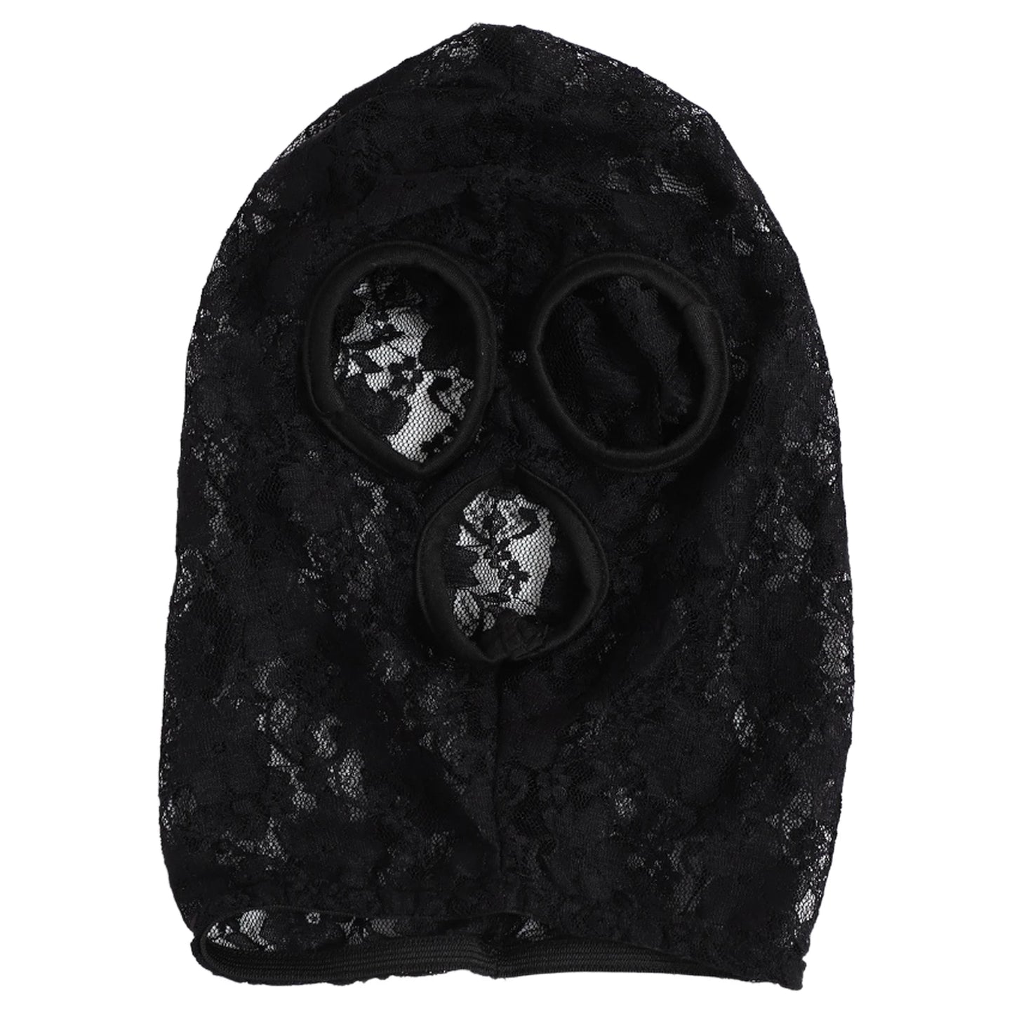 Gothic Lace & Velvet Face Mask - Halloween Masquerade Carnival Costume Headpiece