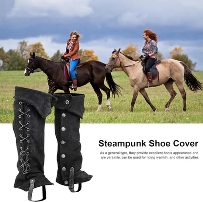 Halloween Medieval Bandage Shoe Covers – Unisex Leg Guard Boots for Viking, Warrior & Knight Cosplay Armor