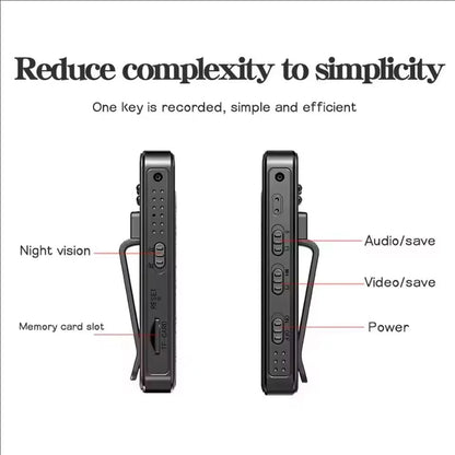 1080P HD Mini Body Camera - Portable Digital Video Recorder with Night Vision and Infrared Recording