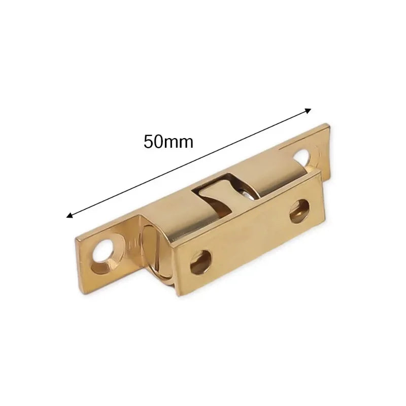 5/1pcs Furniture Door Ball Latch | Brass Double Roller Spring Ball Catch, Adjustable Tension Latch for Cabinets & Closets
