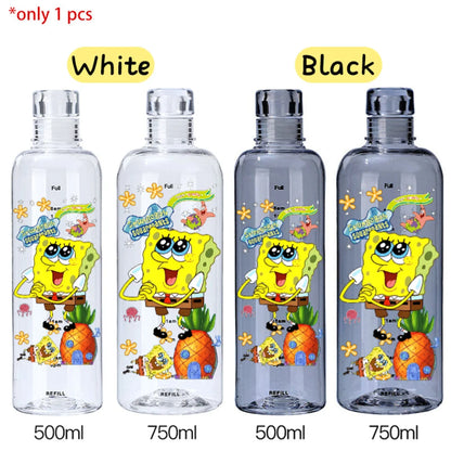 SpongeBob Graduated Water Cup - 500ml/750ml BPA-Free Plastic Bottle