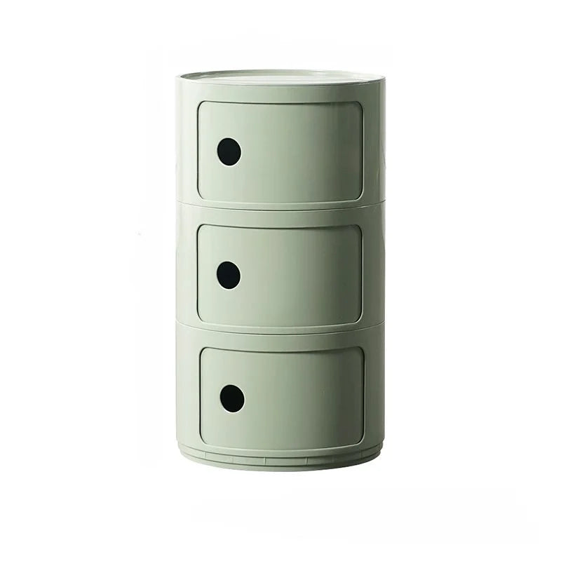 Nordic Round Bedside Table – Mini 2/3/4/5 Layer Cute Storage Cabinet, Creative Living Room & Bedroom Furniture
