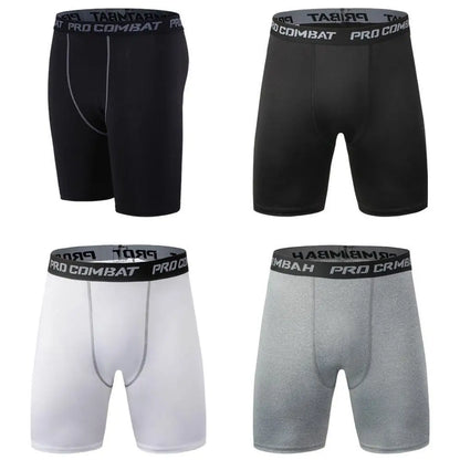 Men’s Compression Leggings — Quick-Dry Basketball, Running & Training Quarter-Length Sports Fitness Pants