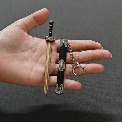 Mini Sword Pendant Keychain – Creative Weapon Toy Key Ring for Backpack & Gifts