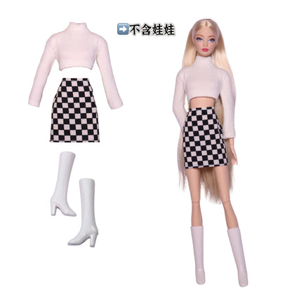 Doll Clothes for 30cm Barbie – Skirt, Outerwear, Pants & Shoes Accessories