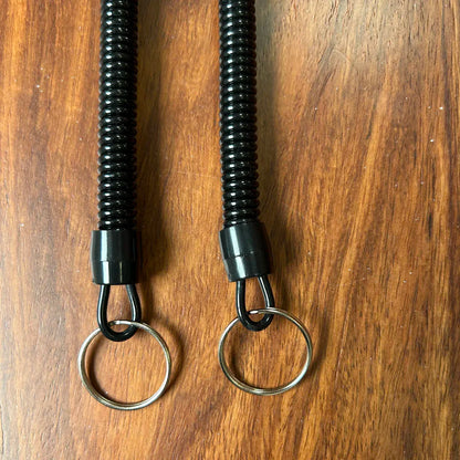 Tactical Retractable Spring Elastic Rope Security Gear Tool - Outdoor Anti-lost Phone Keychain & Fishing Lanyard for Hiking and Camping