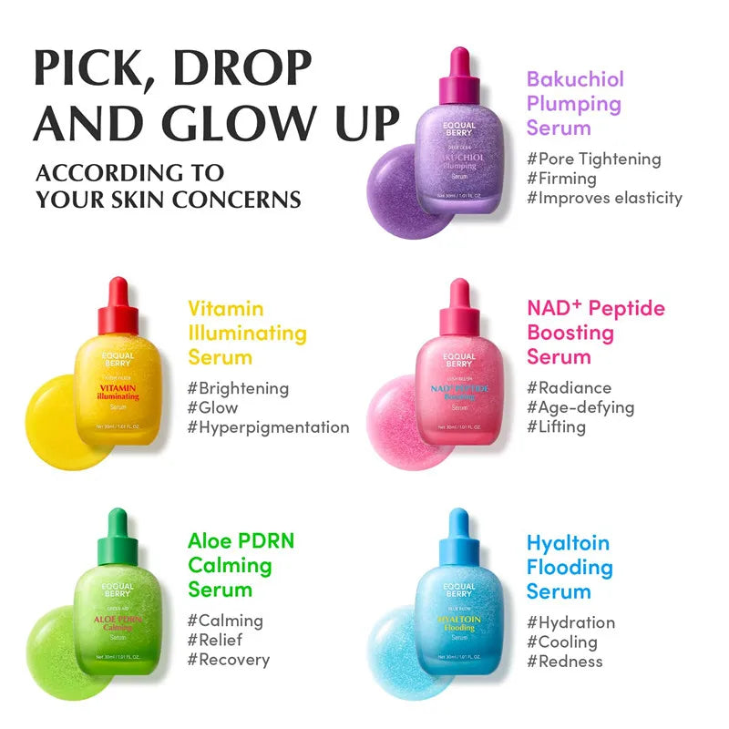 EQQUALBERRY PDRN + Peptide Boosting Serum - Pore-Tightening Nourishing Skincare for Sensitive Skin