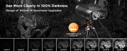 10X Digital Night Vision Binoculars | 9-Level Infrared, 600M Visibility in Darkness with 5000mAh Rechargeable Battery