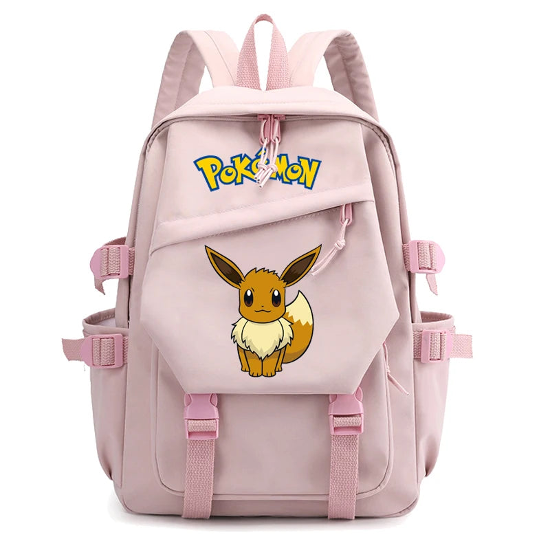 Pokemon Waterproof Women’s Backpack – Pikachu, Gengar, Snorlax Schoolbag for Girls & Students