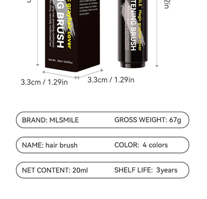 4-Color Hair Dye Touch-Up Pen — Convenient Cream Stick for Covering White Hair, Disposable Local Hair Coloring