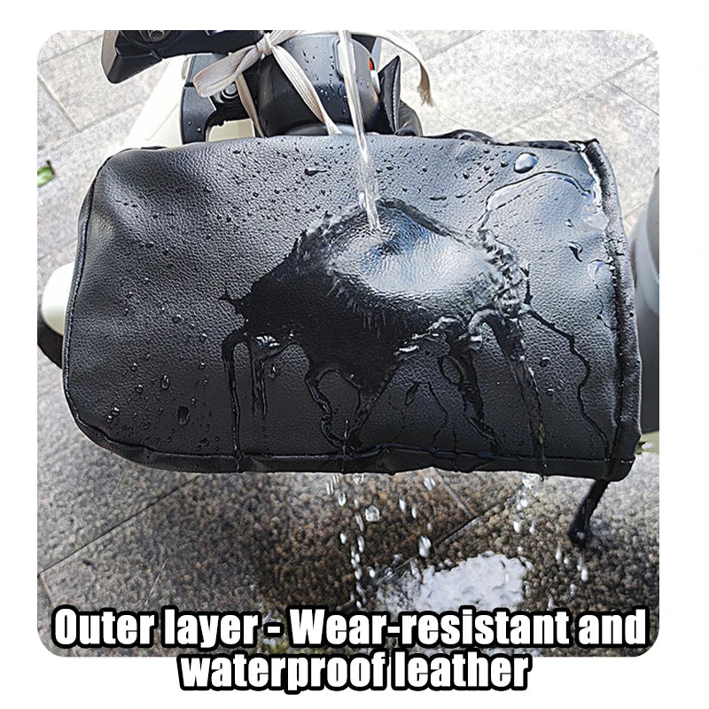 Motorcycle Handlebar Muffs - Waterproof Winter Mitts & Warmer Gloves for Bikes, Hand Covers & Warmers