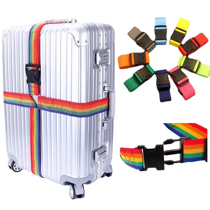Adjustable Travel Luggage Strap with Password Lock - Anti-Theft Packing Belt for Secure Baggage Bundling