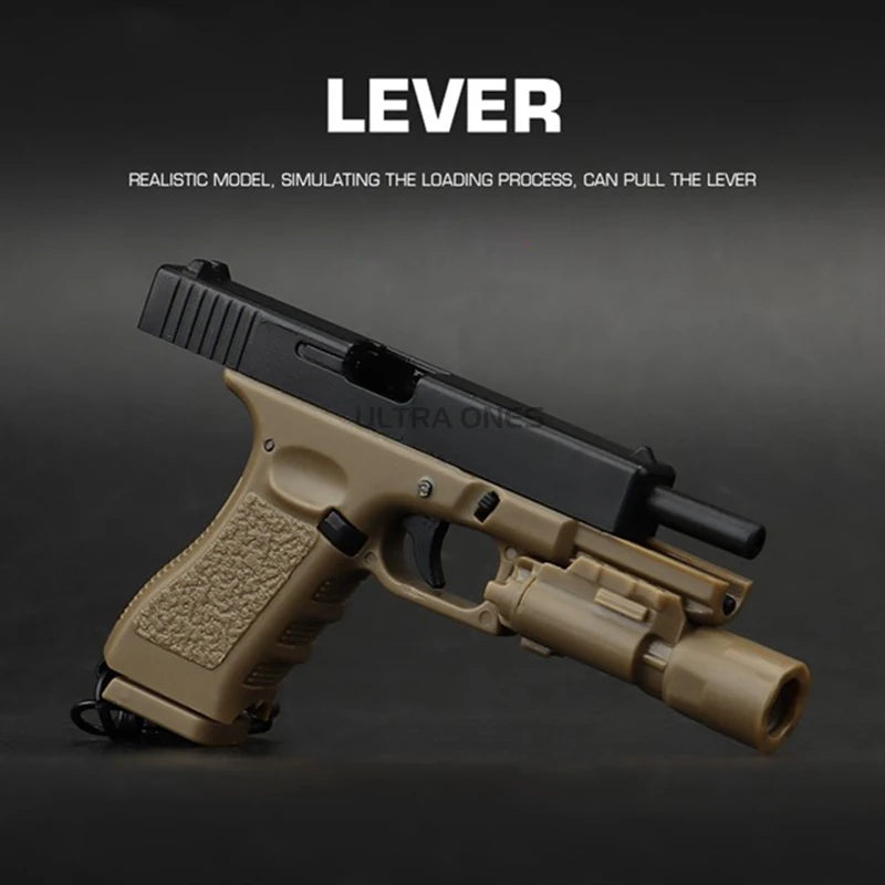 Mini Tactical Pistol Keychain - G17 Model Gun Shape Detachable Key Ring Backpack Vest Decorative Accessory
