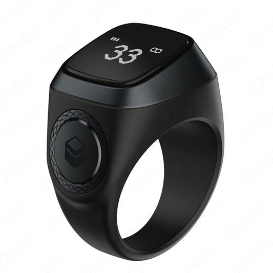 2025 IQibla Smart Zikr Ring – Electronic Digital Tasbih Counter with Vibration Reminder, Waterproof for Muslim Prayer