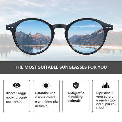 ZENOTTIC Retro Small Round Polarized Sunglasses – Vintage UV400 Shades for Men & Women