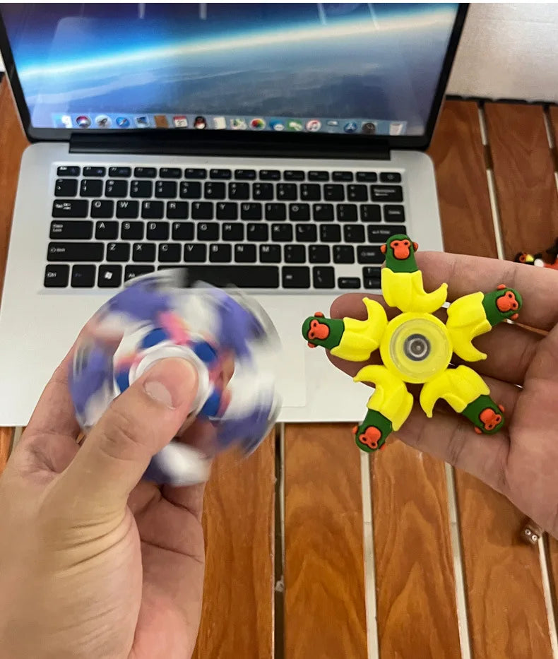 Italian Brainrot Tung Fidget Spinner — Deformed Chain Anti-Stress Hand Spinner Sensory Gyro Toy for Adults