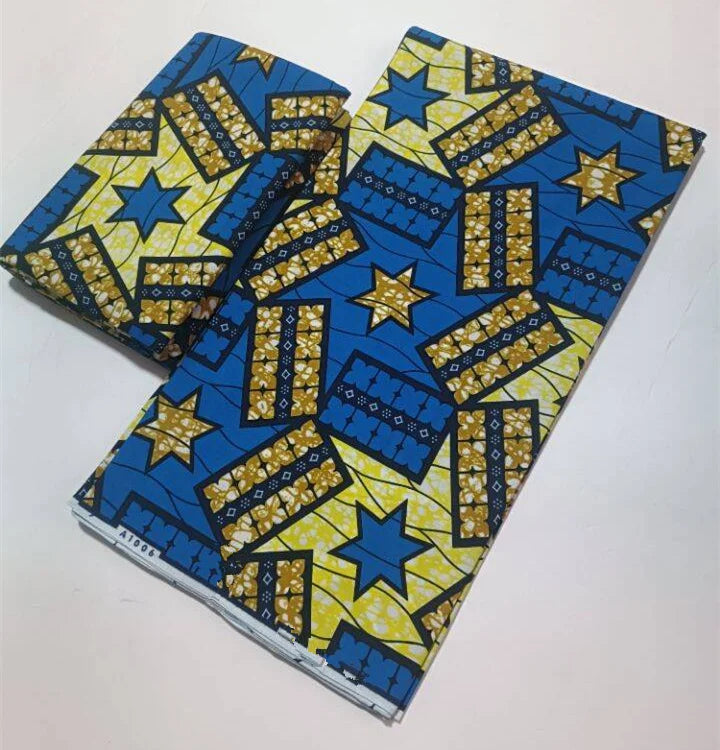 African Real Wax Print Fabric 100% Cotton - Ghana Style Ankara Pagne Nigeria Wax Tissu Soft Printed Fabric