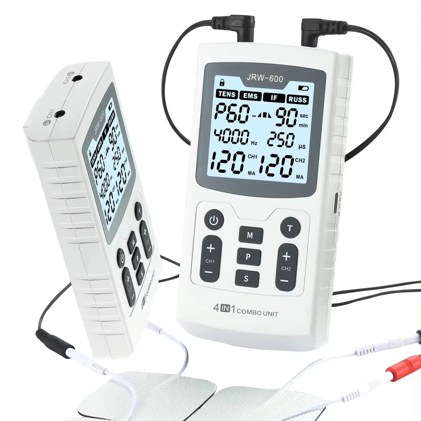 4-in-1 Electric Muscle Stimulator - EMS, IFT, RUSS, TENS High-Frequency Physiotherapy Pulse Device
