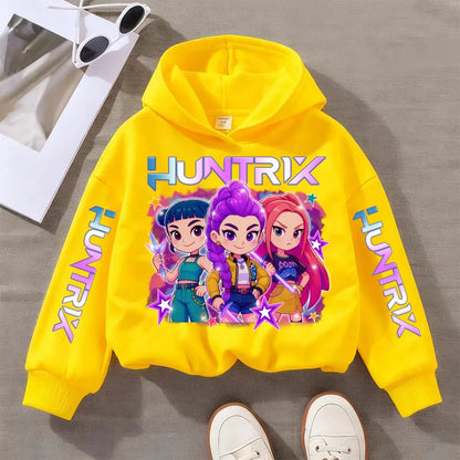 Witch Hunter Group Zoey Cosplay Costume – Girls and Women's Halloween Party Outfit, Demon Hunter Idol Purple Casual Hoodie