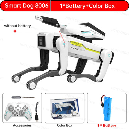 Teeggi Electric RC Intelligent Robot Dog – Multifunctional Bionic Smart Mechanical Dog with Turret, Educational Toy Gift