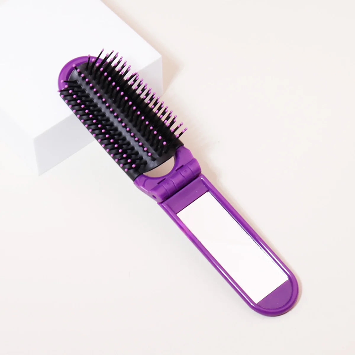 Folding Pocket Mirror Comb – Portable Travel Comb, Essential for On-the-Go Hair Care
