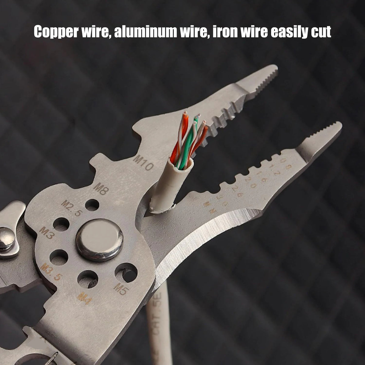 Professional Wire Stripper & Crimping Tool - Multi-Purpose Cable Stripper Pliers for Electrical & Fiber Optic Work