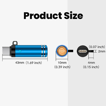 Mini Type C Electric Lighter - USB C Rechargeable Windproof Outdoor Lighter Adapter for iPhone 17 Pro