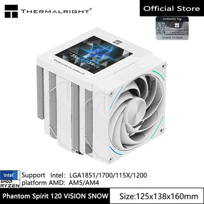 Thermalright Phantom Spirit 120 EVO CPU Air Cooler – 7 Heat Pipe Dual Tower Heat Sink Radiator for Intel LGA1700/115X & AMD AM5/AM4 High Performance Cooling Fan
