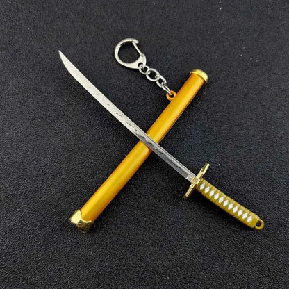 Mini Roronoa Zoro Samurai Sword Keychain – Anime Katana Toy for Men, Cosplay & Gifts