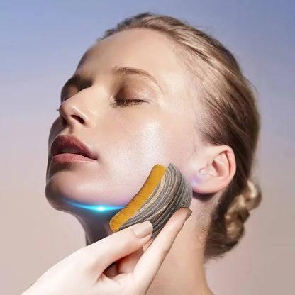 Lymphatic Contour Face Brush – Dry Brushing Massager for Chin, Jawline & Skin Sculpting