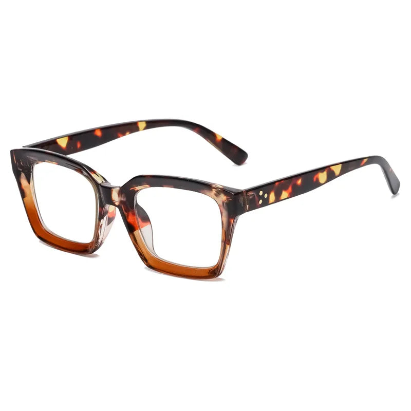 KLASSNUM Oversized Square Reading Glasses for Women – Fashion Magnifying Eyeglasses +1.0 to +3.5 Diopters