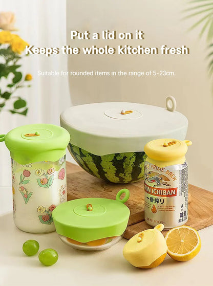 Reusable Silicone Stretch Lids – Self-Sealing Universal Covers for Bowls, Pots & Pans
