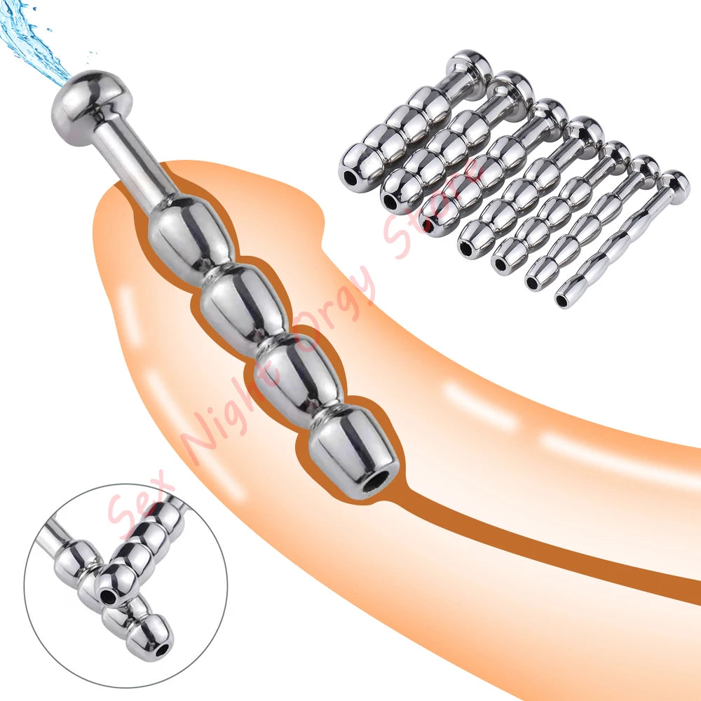 28-Piece Stainless Steel Urethral Sound Set – Hollow Urethra Dilator & Male Stimulation Chastity Toy