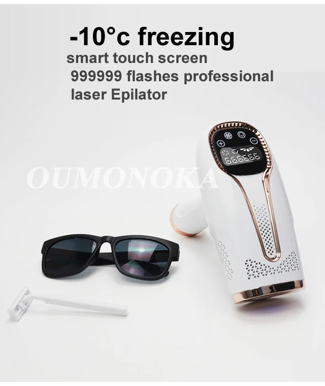 IPL Laser Hair Removal Device – 999,999 Flashes Painless Epilator for Women, Permanent At-Home Bikini & Body Hair Removal