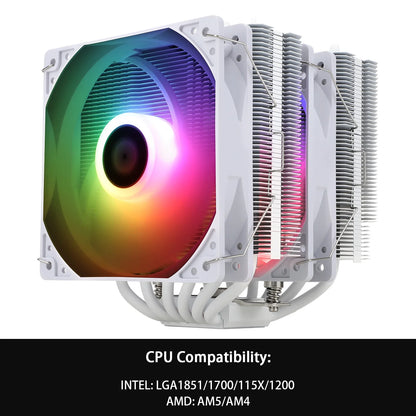 Thermalright Peerless Assassin 120 ARGB CPU Air Cooler – Digital Black Dual Tower High Performance Radiator for Intel LGA1851/1700/1200/115X & AMD AM4/AM5