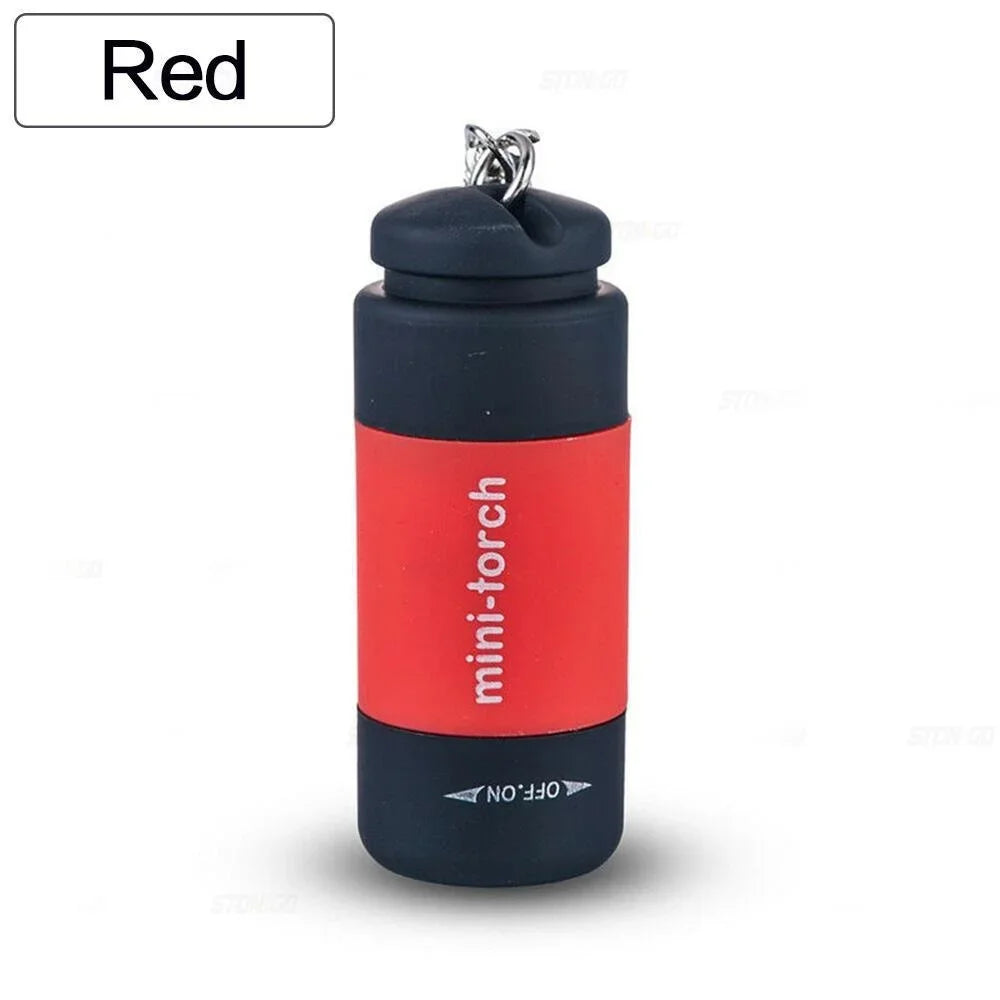 USB Rechargeable Mini Keychain Flashlight - Waterproof Portable LED Light for Hiking, Camping & Everyday Carry