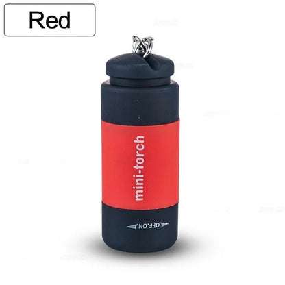 USB Rechargeable Mini Keychain Flashlight - Waterproof Portable LED Light for Hiking, Camping & Everyday Carry