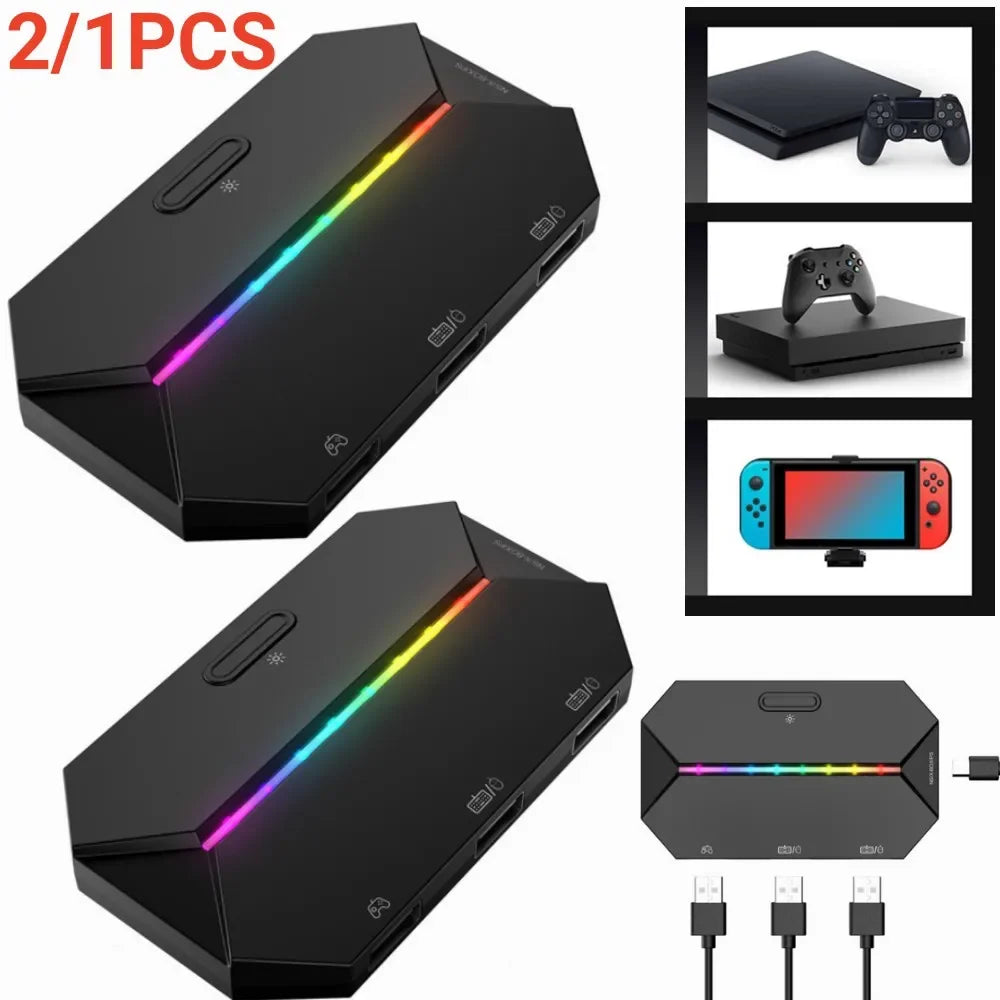 G6L Gaming Keyboard & Mouse Converter – Portable Wired Controller Adapter for Nintendo Switch, Xbox One, PS3, and PS4