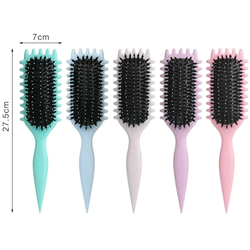 Salon Curly Hair Styling Brush – Detangling & Shaping Tool for Men’s and Women’s Curls