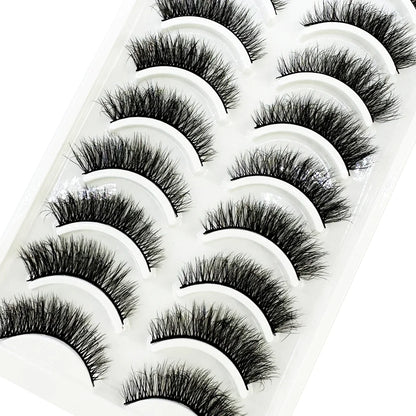 5/10 Pairs 3D Mink False Eyelashes – Wispy Handcrafted Full Strip Short Natural Lashes for Makeup