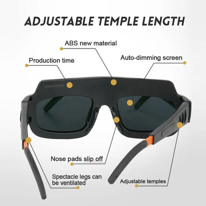 Auto-Darkening Welding Glasses : Argon Arc Eye Protection Goggles with Anti-Glare, Dimming Lens - Welder's Essential Tool