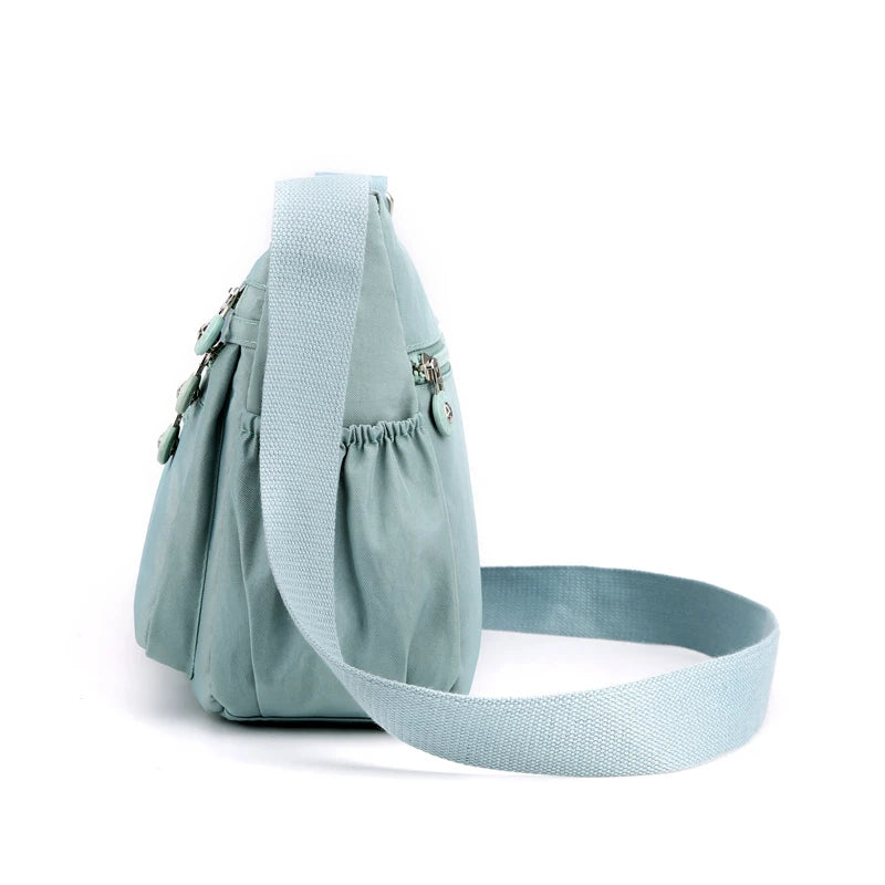 Waterproof Nylon Shoulder Bag | Crossbody Messenger Bag for Women | Ladies Handbag