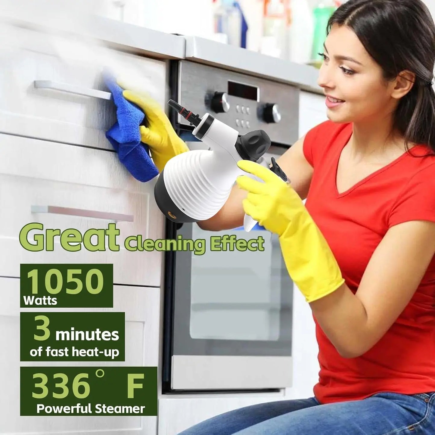 Steam Mop with Detachable Handheld Cleaner — 350ML 1050W Floor Steamer for Floors, Tiles, Windows & Couch
